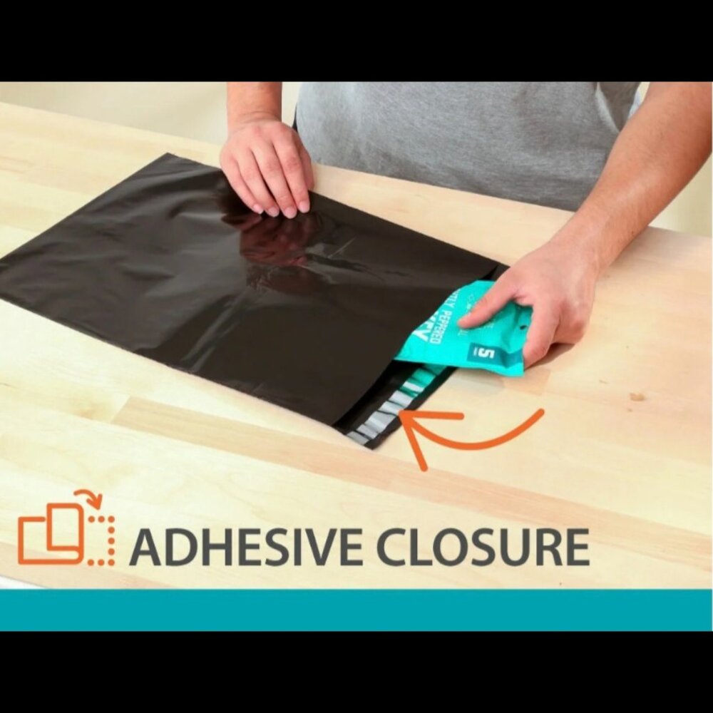 Black Poly Mailers 10.5x16" Pen+Gear Flexible Heavy Duty Mailing Envelope